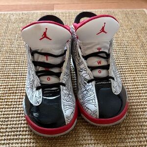 Jordan Dub Zero Kids sz13 Black, White, Varsity Red